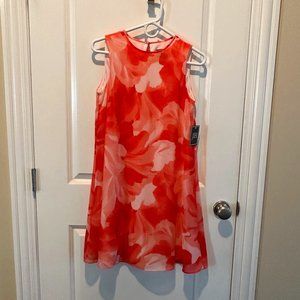 Red and White Floral Summer Dress